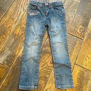 Paris Blues est.1981 | Girls-T Emb Jeans | Rami/Cotton Blend | Blue | Sz 4T